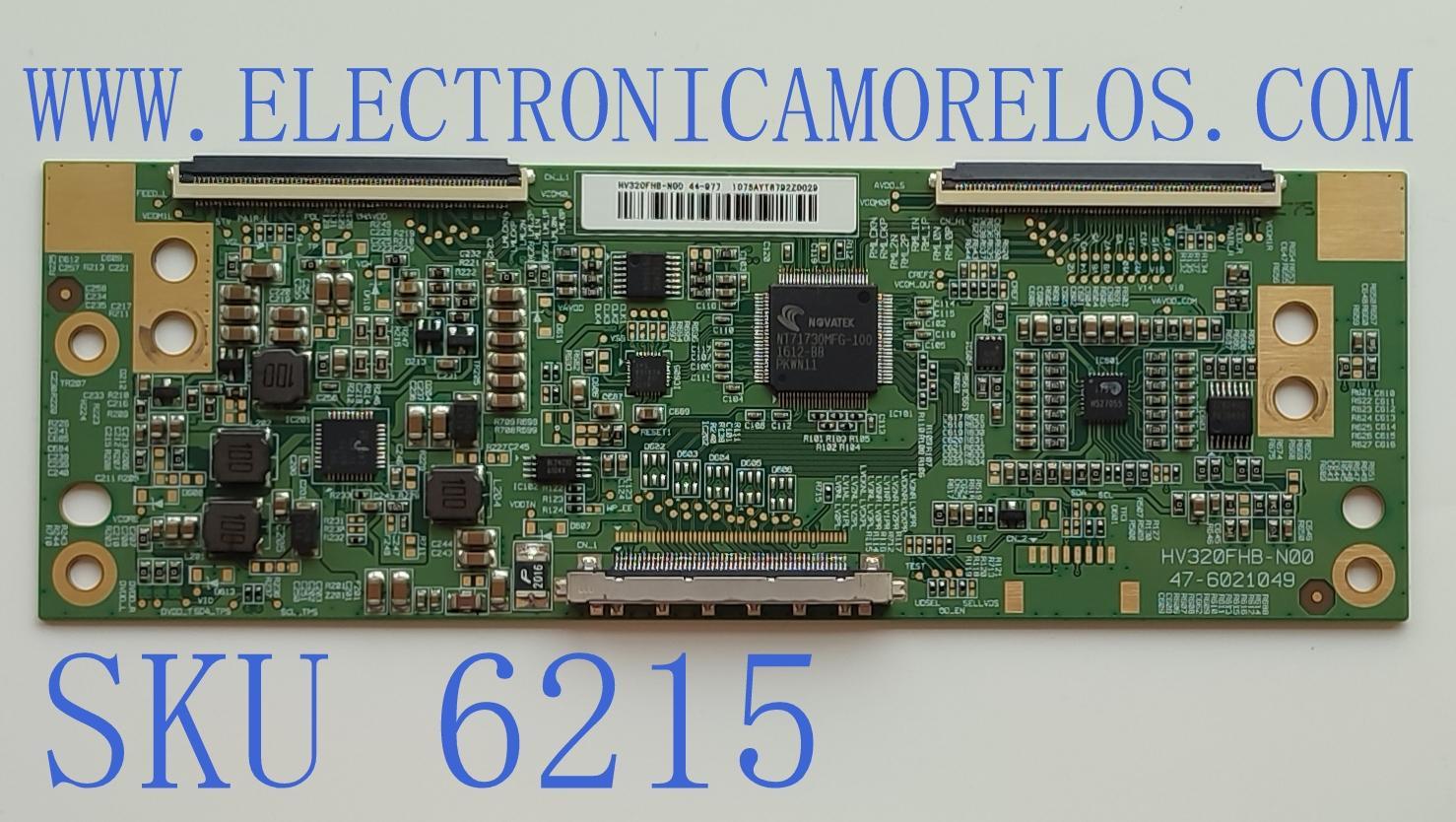 T-CON PARA MONITOR LG / NUMERO DE PARTE 44-9771075A / 47-6021049 / HV320FHB-N00 / PANEL LGM320EB41 / MODELO 32MA68HY-PA.AUSDESN	